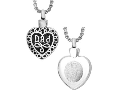 Dad Heart Pendant Keepsake (Urn)