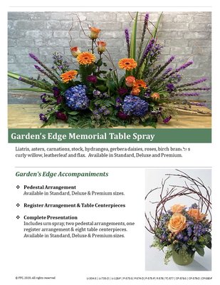 Garden's Edge Memorial Table Spray