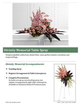 Divinity Memorial Table Spray