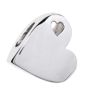 Sideways Sterling Silver Heart Pendant