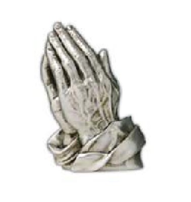 Praying Hands silver finish