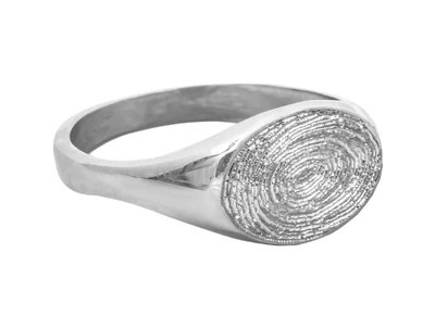 White Gold Small Signet Ring