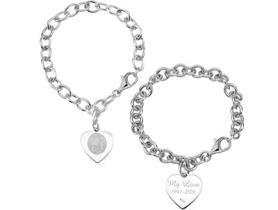 Sterling Silver Classic Heart Bracelet
